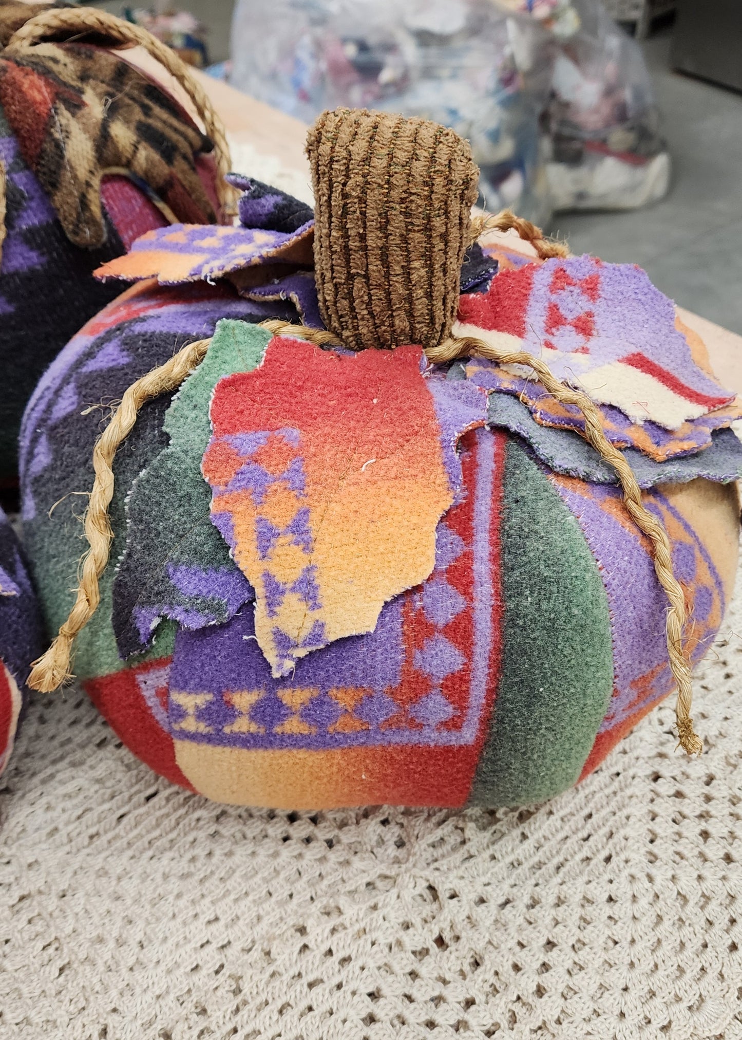 Grandma's Vintage Linen Pumpkin - Lot D
