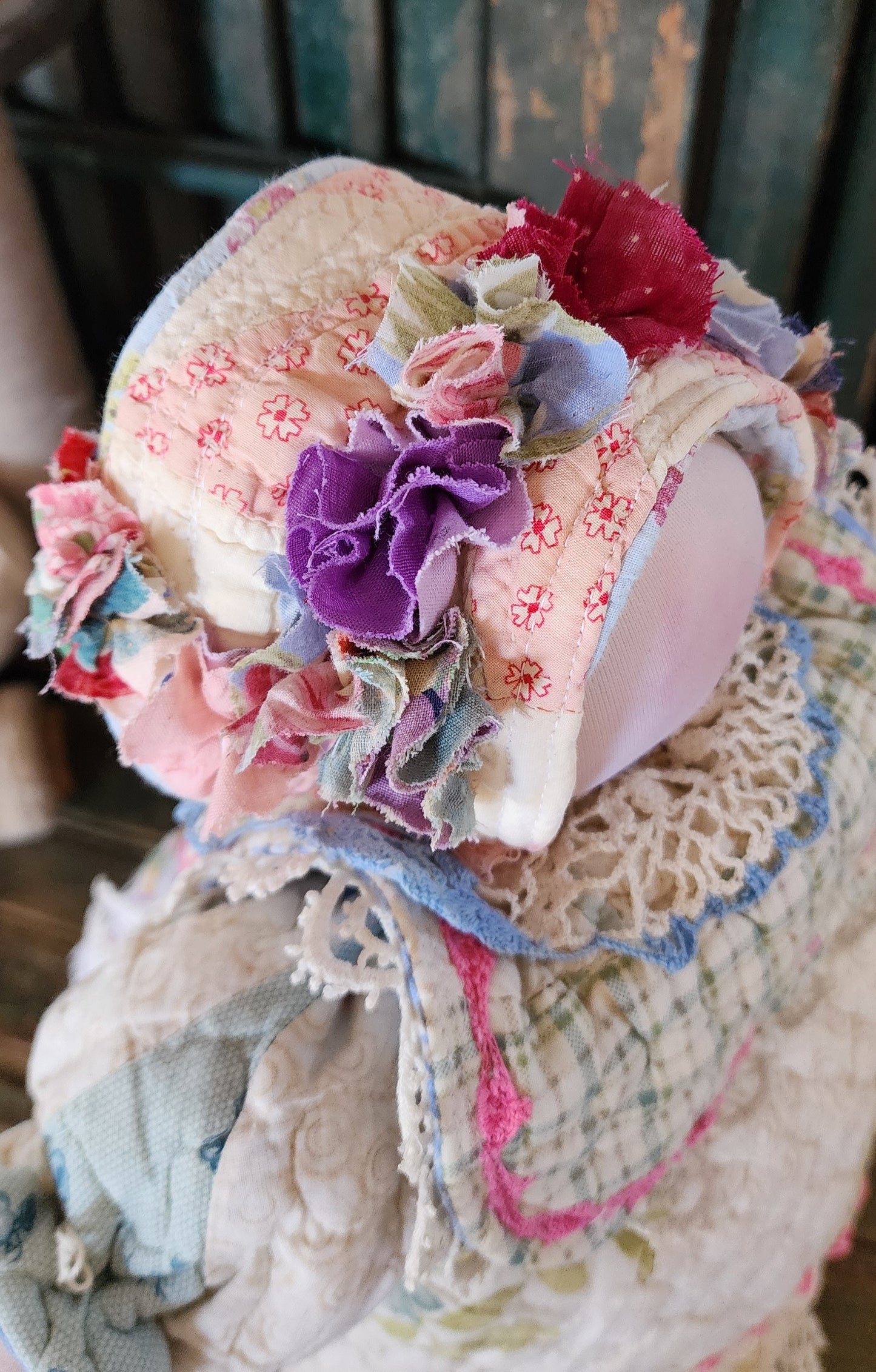 Grandma's Vintage Quilt/Linen Doll