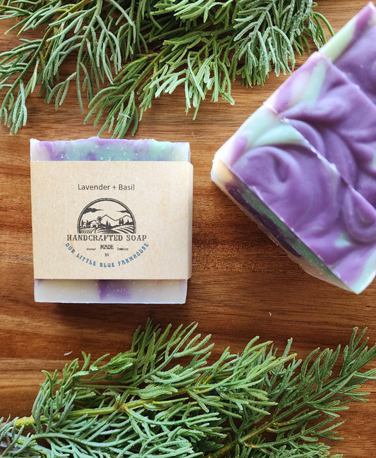 Lavender + Basil Handmade Soap