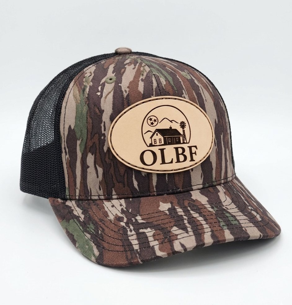 Richardson Leather Patch Trucker Hat - OLBF Logo