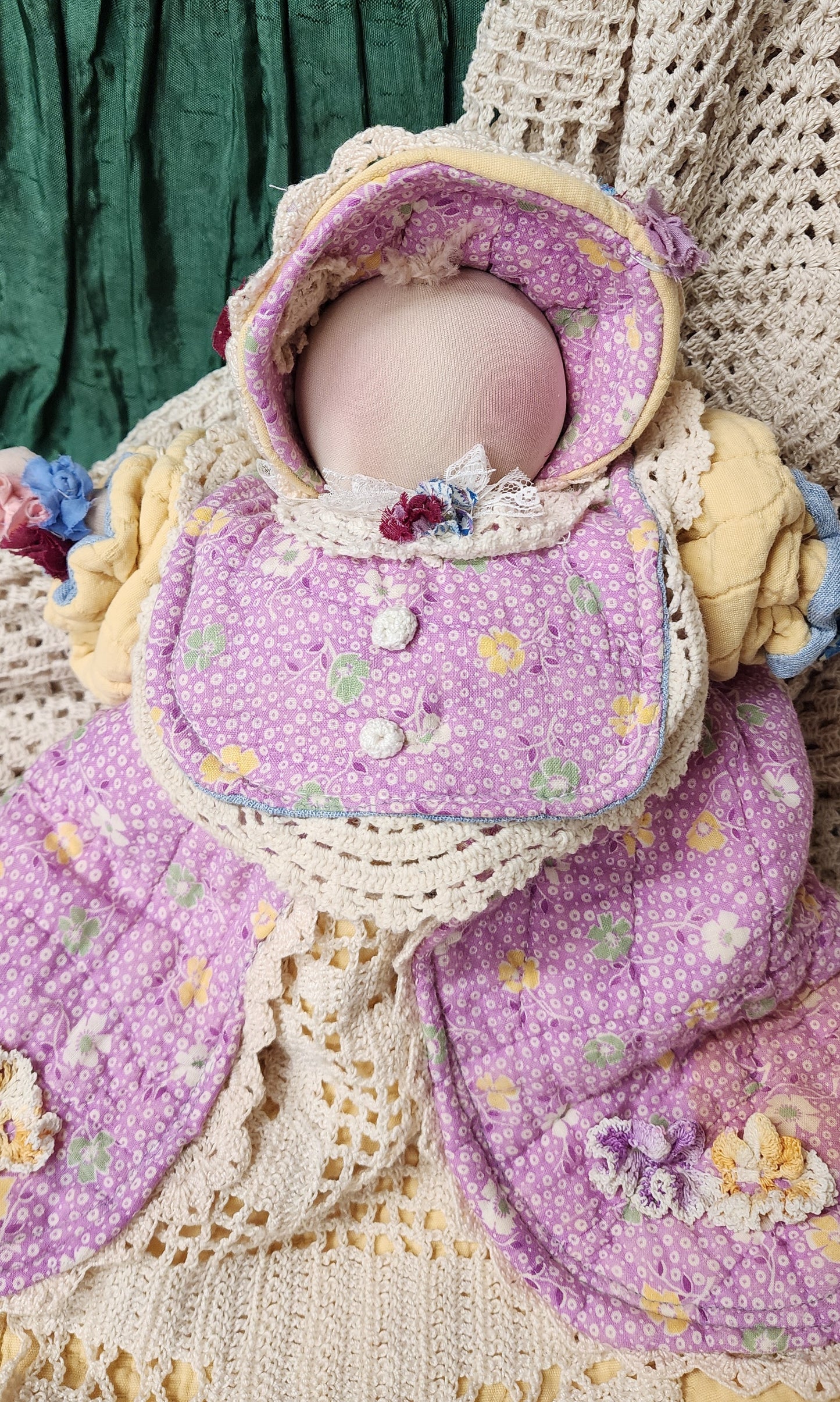 Grandma's Vintage Quilt/Linen Doll