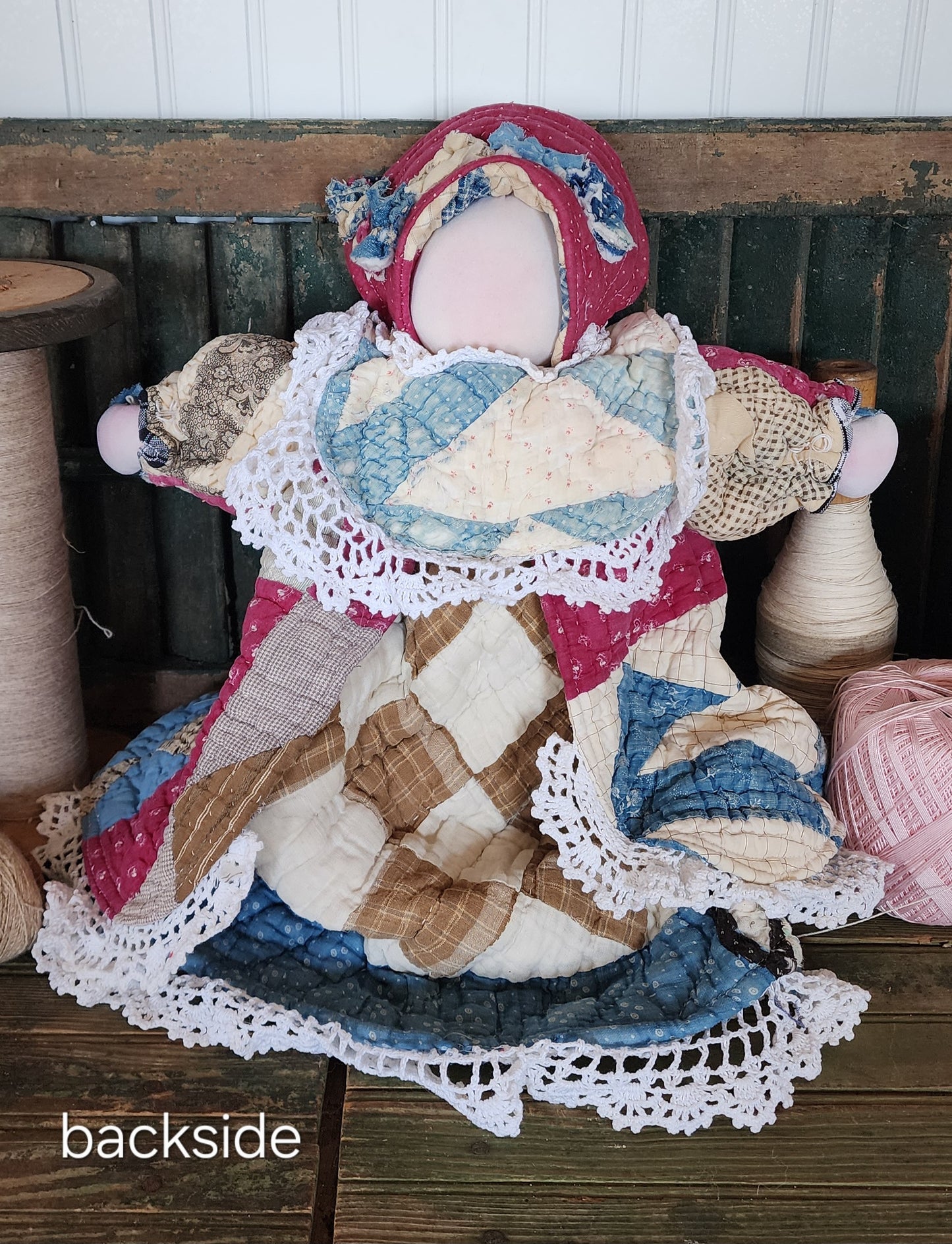 Grandma's Vintage Quilt/Linen Doll