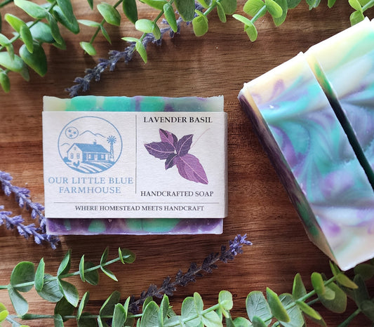 Lavender + Basil Handmade Soap