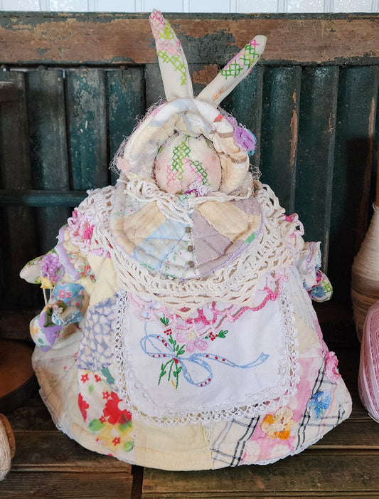 Grandma's Vintage Quilt/Linen Bunny