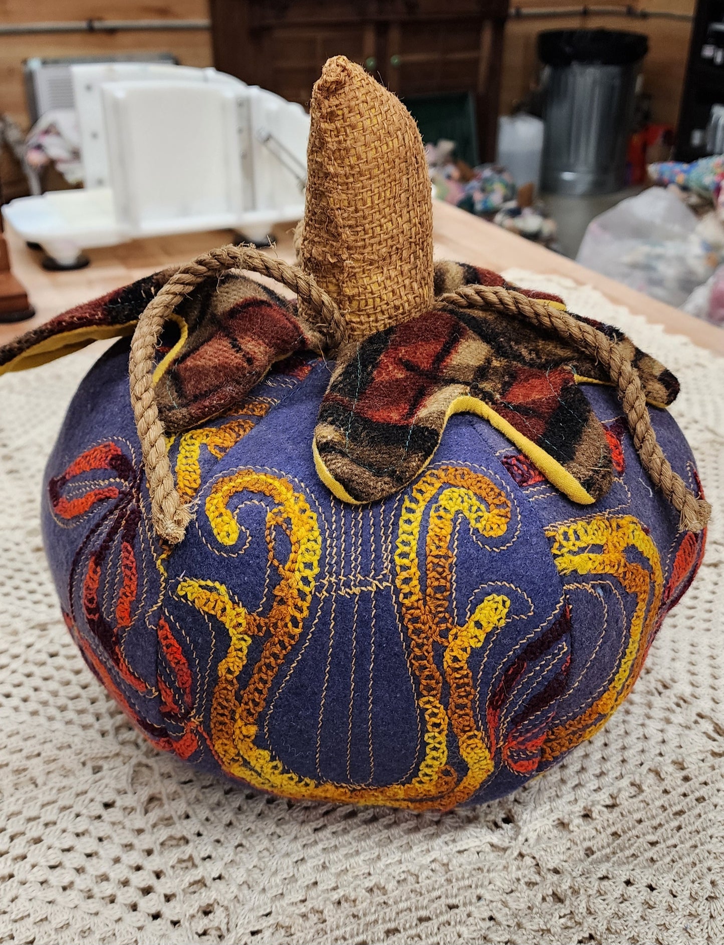 Grandma's Vintage Linen Pumpkin
