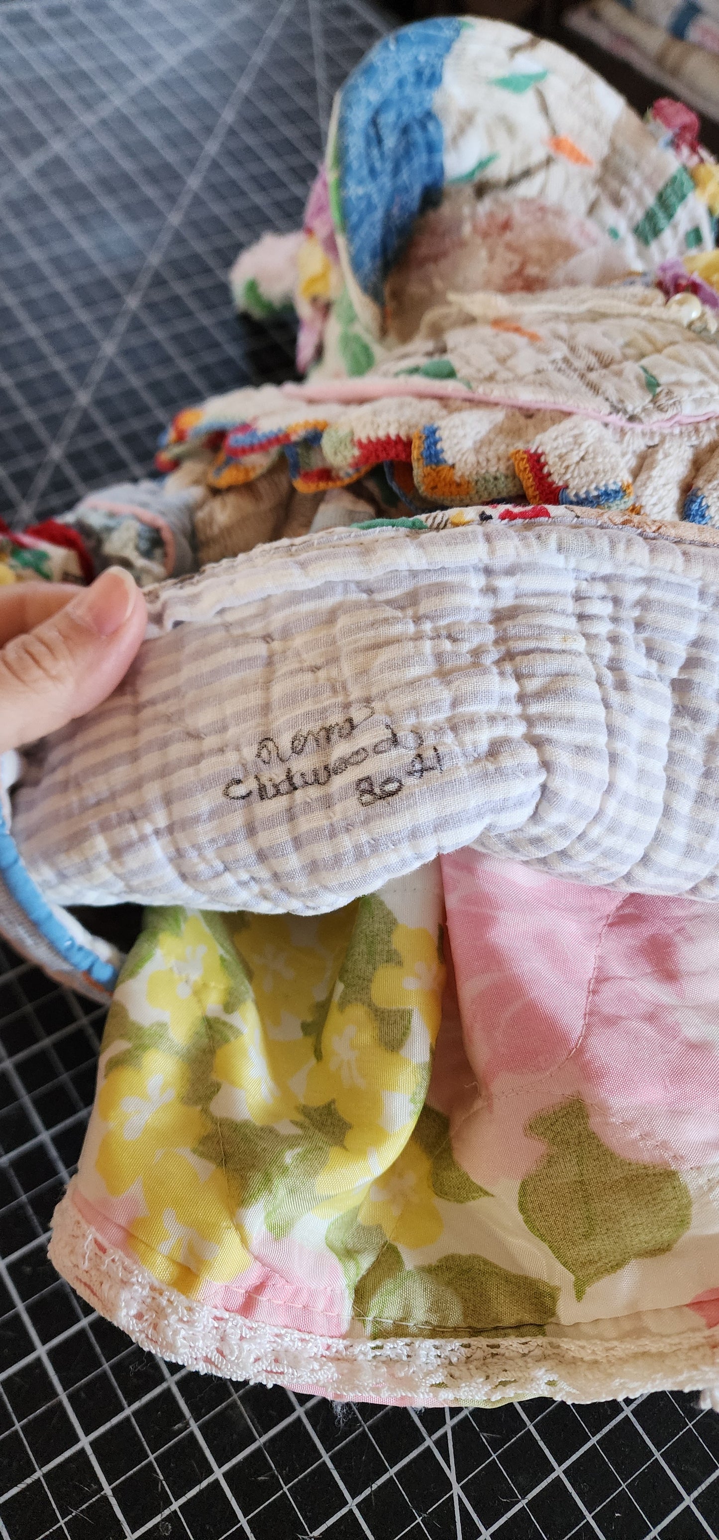 Grandma's Vintage Quilt/Linen Bunny